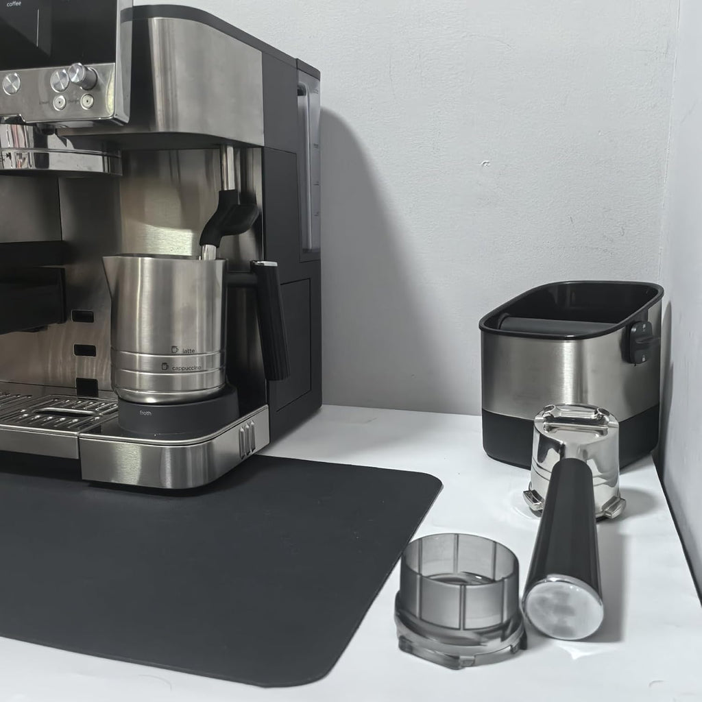 Espresso Coffee Mat for Ninja Luxe Cafe Accessories Breville Espresso Machine Accessories, 12x19 Inch Coffee Bar Mat for Countertop for Ninja Coffee Maker, Black