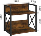 YINMIT Countertop Shelf Organizer,Coffee Bar Accessories,Spice Rack,Coffee Counter Shelf,2 Tier Coffee Organizer Station for Mugs,Cups,Cream,Syrup(Rustic Brown, Medium)