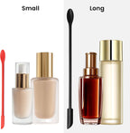 Mini Spatula Silicone Spatula Set - 2pcs Small Makeup Scrapers for Cosmetics, Reusable Beauty Tiny Tools, Thin Jar Scraper, Get Last of Makeup Out, Black and Red