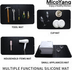 Silicone Dish Drying Mat for Multiple Usage,Easy clean,Eco-friendly,Heat-resistant Silicone Mat for Kitchen Counter or Sink,Refrigerator or Drawer Liner Black 4XL 32 inches x 18 inches