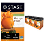 Stash Tea Orange Spice Black Tea - Caffeinated, Non-GMO Project Verified Premium Tea with No Artificial Ingredients, 20 Count (Pack of 6) - 120 Bags Total