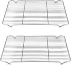 TeamFar Cooling Rack, 16.6” x 11.45” Stainless Steel Wire Baking Rack for Cooking Roasting Grilling, Fit for Oven Pan, Oven & Dishwasher Safe, Non-toxic & Heavy-Duty, 2PCS
