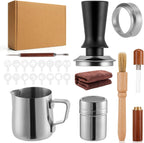 Espresso Tamper Set, Barista Tools Kit for 58mm Coffee Machine and Portafilters, Spring-Loaded 304 Stainless Steel Base 30lbs Coffee Calibrated Tamper Tools for Enjoying cafes Home Office hotels(58mm)