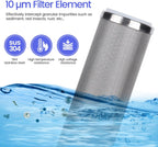 Amwater Stainless Steel Cleanable Wire Mesh Filter Cartridge 10”Length,2.5"OD(10 Micron)