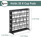 ZCDCP for K Cup Coffee Pod Holder, K Cup Holder Drawer Wall Mounted Coffee Pod Organiser (Holds 35 Coffee Pods)
