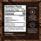 VitaCup Mineral Coffee with Trace Minerals, Hydrate, Replenish & Restore w/All Natural Sea Minerals, Electrolytes, Organic Coffee, Single Origin, Medium Dark Roast, Ground Coffee 10oz