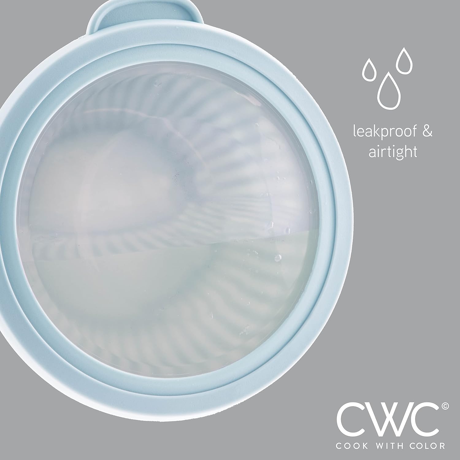 COOK WITH COLOR Prep Bowls with Lids- Wide and Deep Nesting Plastic Small Mixing Bowl Set with Lids, 8 Piece Set - Deep Bowls, Blue