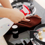 Homaxy 100% Cotton Waffle Weave Kitchen Dish Towels, Ultra Soft Absorbent Quick Drying Cleaning Towel, 13 x 28 Inches, 4-Pack, Rust