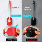 Silicone Spatula Set, Heat Resistant Rubber Spoon Spatula with Seamless One Piece Design, Non-Stick Spoonula, Flexible Scrapers Baking Mixing Tool,3 Pack, Multi-color