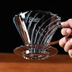 Bincoo Pour Over Coffee Dripper Set, Drip Coffee Maker, Included Borosilicate Glass Carafer and Coffee Dripper & 50 Pcs Size 02 Paper Filter, 16oz(500ml) (Smoky Gray Set)