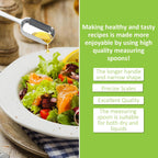 2 Pcs 1/4 Teaspoon(1.25 mL | 1/4 Tsp | 1/16 Tbsp | 1.25 cc | 1/32 oz) Stainless Steel Single Measuring Spoon, Long Handle Metal Measuring Spoon, Kitchen Gadgets for Cooking & Baking