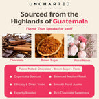 Uncharted Coffee 1850 Guatemala Whole Bean – Organic Single-Origin Medium Roast, Direct Trade, Balanced Flavor with Cocoa & Citrus Notes, Fresh Roasted, 9 oz Bag
