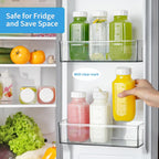 Glass Juice Bottles with Lids, 3 Pack Clear Glass Water Bottles w 2 Pour Spouts, 16 Oz Reusable Milk Jug w 100% Airtight Cap and Scale for Juicing Containers, Breast Milk Storage, Drinking Jar