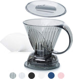 Clever Coffee Dripper and Filters, Large 18 oz (Cloud)| Barista's Choice| Safe BPA Free Plastic|Includes 100 Filters