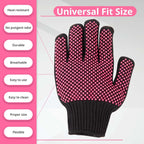 HTVRONT Heat Resistant Gloves for Sublimation - 2Pcs Heat Gloves for Sublimation, Hair Styling, Flat Iron - Thicker and Plus Size, Heat Resistant Work Gloves for Women, Universal Fit - (Plus Size)
