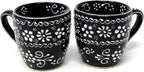 Encantada Handmade Hand-Painted Authentic Mexican Pottery Mugs (1-Pack, Ink)