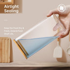 27oz - 4 Pack Square Glass Jars with Bamboo Lids, Glass Food Storage Containers with Airtight Lids for Kitchen, Air Tight Pantry Storage Containers for Cereal, Pasta, Rice, Sugar, Coffee, Spice