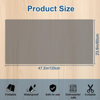 47.2''x23.6''(120cmx60cm) Large Silicone Mat for Kitchen Counter, Non-Slip Heat Resistant Countertop Protector, Waterproof Silicone Craft Mat for Kitchen Island, Translucent Brown