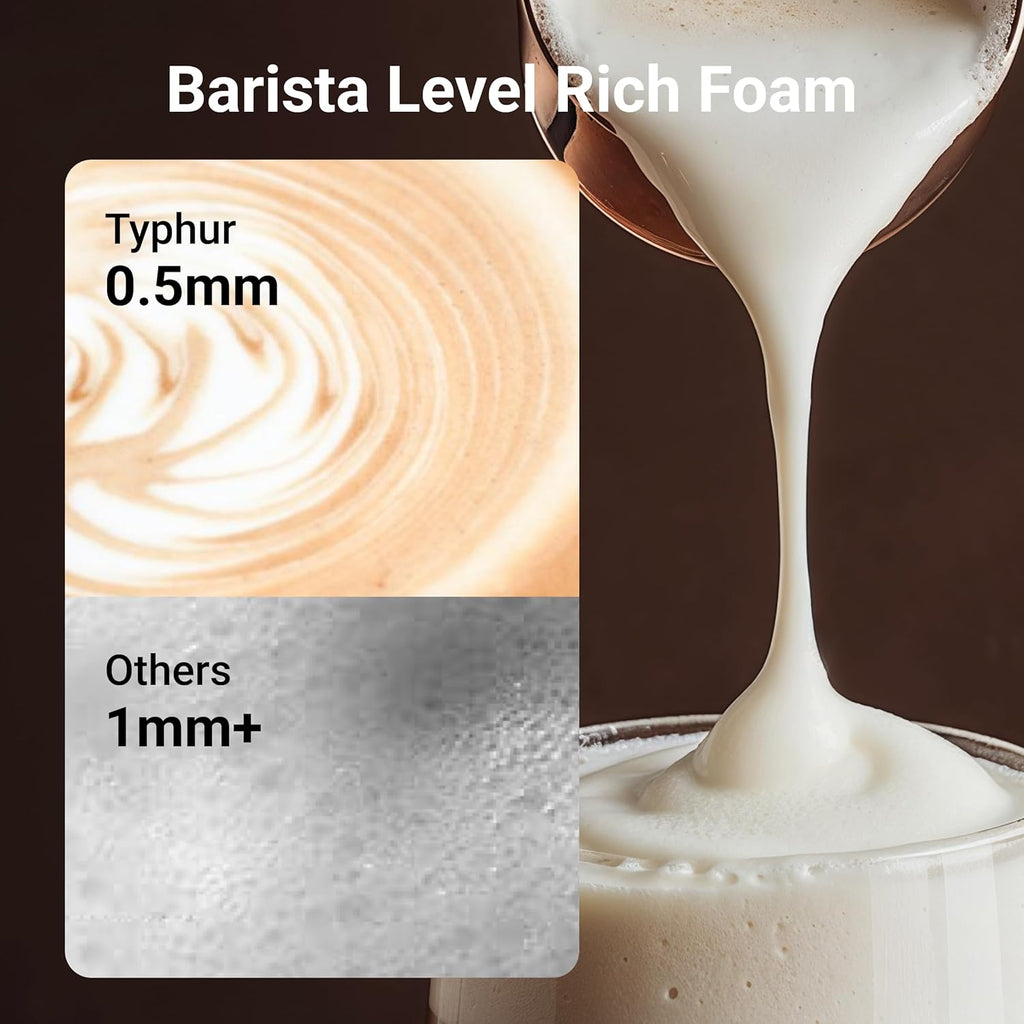 InstaWhisk Milk Frother with Variable Speed, Battery Operated Handheld Coffee Foam Frother Wand, Electric Drink Mixer with Stand & Detachable Double Whisk, Stainless Stirrer for Latte, Matcha, Protein