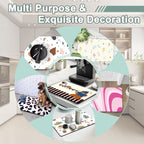 Dish Drying Mat 16" X 24", Super Absorbent & Cuttable Coffee Mats for Countertop, Kitchen Counter Mat Fits Under Coffee Maker or Machine, Hide Stain Drying Pad for Dish Drying Rack, Green