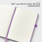 &And Per Se Dotted Journal Notebook, A5 Hardcover Bullet Dotted Journal, 160 Pages 100 gsm Thick Dotted Paper, 3 Sheets of Stickers Included - 5.7'' x 8''（Violet）