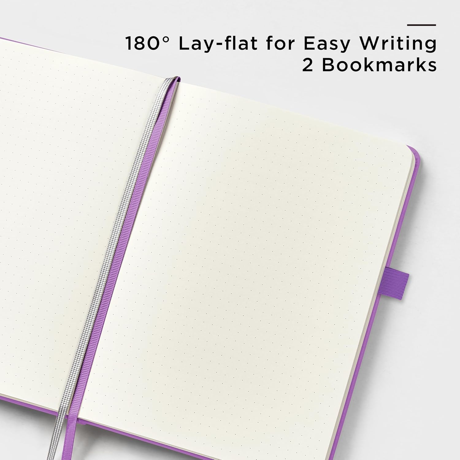 &And Per Se Dotted Journal Notebook, A5 Hardcover Bullet Dotted Journal, 160 Pages 100 gsm Thick Dotted Paper, 3 Sheets of Stickers Included - 5.7'' x 8''（Violet）