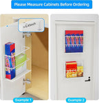 White Kitchen Wrap Organizer Door Mount, Aluminum Foil Holder Cabinet Door Organizer Cabinet Storage Basket for Kitchen Wrap/Food Bag Storage