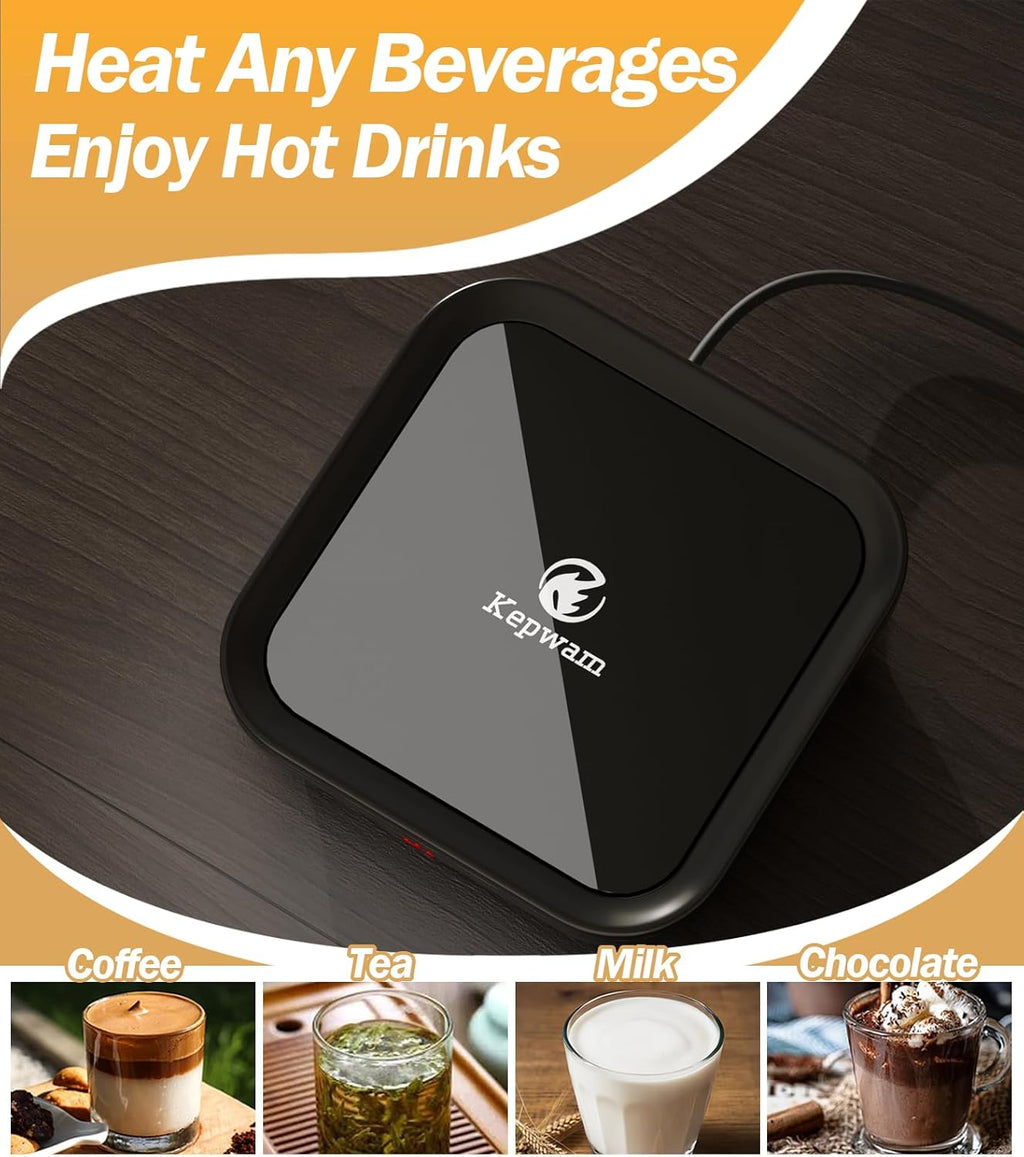 Coffee Mug Warmer Smart Cup Warmer - Excellent Heating & Highest Temp Setting & Light Indicator, Coffee Warmer for Desk Auto Shut Off, Candle Warmer Plate for Beverage, Gifts for Women Men Mom