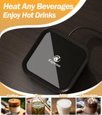 Coffee Mug Warmer Smart Cup Warmer - Excellent Heating & Highest Temp Setting & Light Indicator, Coffee Warmer for Desk Auto Shut Off, Candle Warmer Plate for Beverage, Gifts for Women Men Mom