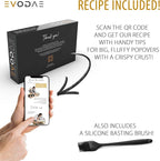 EVODAE® Popover Pans in Holiday Gift Box – Set of 2, 12 Cup (2x6) Nonstick Pro-Grade Carbon Steel Bakeware – Strong Built Metallic Cups – PFOA & PTFE Free – Great Gift for Bakers & Holiday Meals