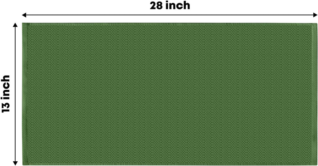 Artoid Mode 100% Cotton Olive Green Waffle Weave Kitchen Dish Cloths, 13x28 Inch Ultra Soft Absorbent Quick Drying Kitchen Dish Towels Set of 4