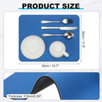 uxcell Silicone Mats for Kitchen Counter, 15.7" x 11.8" Non-Slip Countertop Protector Mat Heat Resistant Coffee Mat Waterproof Table Placemat, Blue