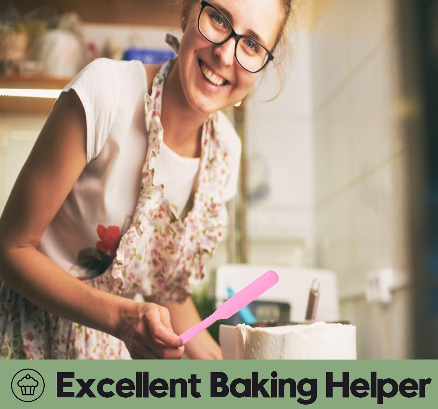 Heat Resistant Silicone Spatulas Set Food Grade Silicone Seamless One Piece Design BPA-Free,Non-Stick,Dishwasher Safe,Cooking and Mixing Set of 6PCS-pink(pink)