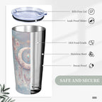 Moon Tumbler with Lid and Straw 20oz Coffee Tumblers Leakproof Stainless Steel Travel Mug Vacuum Insulated Cup for Iced and Hot