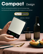 Mik-Nana Food Scale, 22lb Digital Kitchen Scale Weight Grams and Oz for Baking Cooking Coffee Meal Prep Package Postage, 6 Units with Tare Function, 1g/0.04oz Precise Graduation (Black)