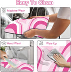 Dish Drying Mat for Kitchen Counter, 12" X 20" Absorbent Coffee Bar Mat Rubber Backing, Easy to Clean Kitchen Drying Matt for Dishes, Utensils, Countertops, Pink Abstract