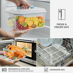 Large Glass Storage Containers with Lids 201oz Extra Large Big Airtight Glass Food Storage Containers for Rotisserie Chicken Watermelon Leftovers Marinade Turkey, BPA Free, Dishwasher Safe