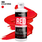 Food Coloring Liquid - Vibrant Color Food Coloring for Cake Decorating, Baking, Easter Egg, Icing - Tasteless Food Color Dye for Fondant, Cooking, Slime, Airbrush (Red, 8 Fl.oz)