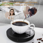 Coffee Mug Warmer for Desk 4H Auto Shut Off, Smart Coffee Cup Warmer with 3 Temperature Setting, Electric Mug Warmer Plate for Coffee, Milk, Tea (Black)
