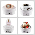 Rotating Display Stand 4.72'' Turntable Stand Black&White Spinning Stand for Product Shows