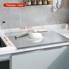 Stainless Steel Cutting Boards for Kitchen,304 Stainless Steel Chopping Boards with Lip and Non-slip silicone pad for Countertop Cutting Meats Fruits, Easy To Clean (15.7 * 27.5 * 0.06inch)