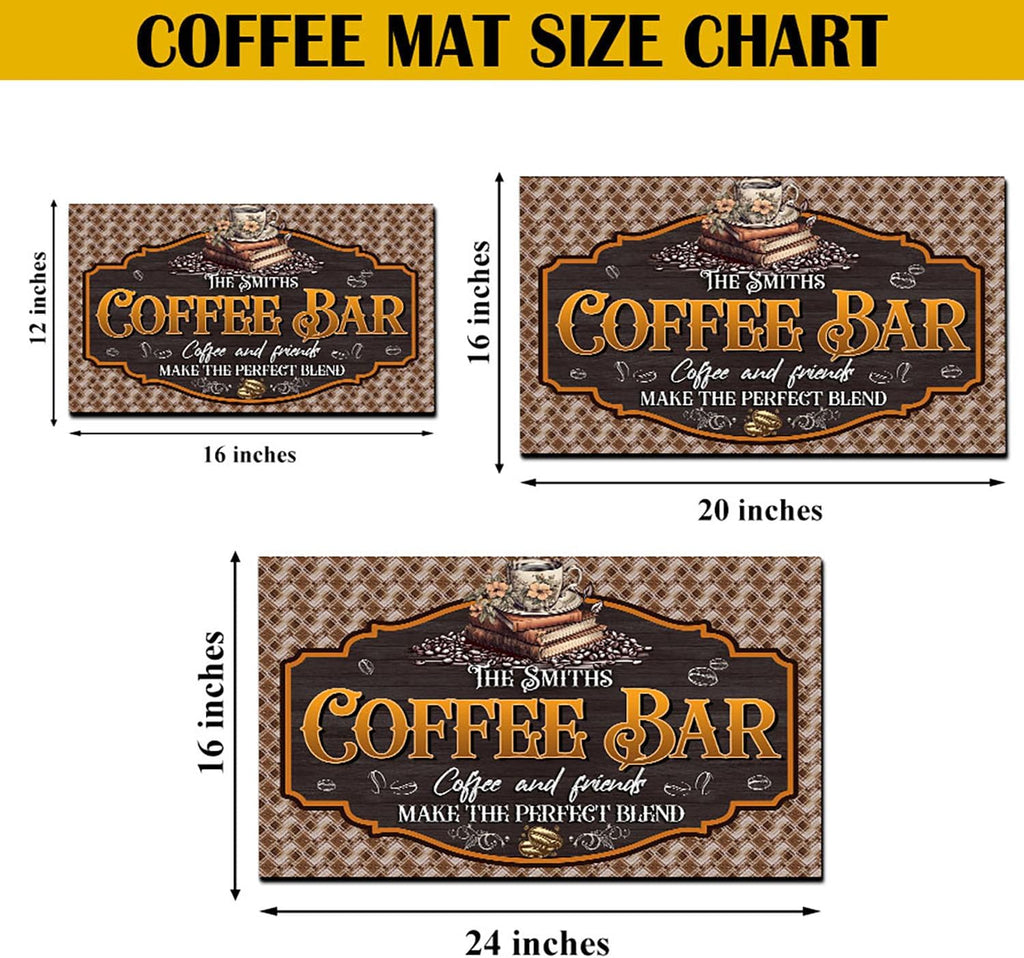 THUYPT Personalized Absorbent Coffee Mat for Counter, Coffee Drying Mat Coffee Bar Accessories, Kitchen Counter Coffee Maker Coffee Station Decoration (02)