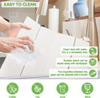 Large Dish Drying Mat for Kitchen Counter,24"×16"Fast Dry Pad Absorbent Countertop Mat, Heat-resistant Mat,Diatomaceous Earth Mats,White