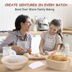 Sourdough Starter Kit, 9" Round & 10" Oval Banneton Proofing Bread Baskets Set, Sourdough Bread Baking Supplies for Beginner and Professional Bakers