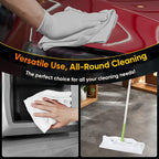 HOMEXCEL White Shop Towels 100 Pack, Reusable Microfiber Towels for Cars, Bulk Multipurpose Microfiber Cleaning Cloths, Lint Free Cleaning Rags for Car, House and Kitchen, 11.5 x 11.5 inch