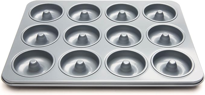 Fox Run Non-Stick Mini Donut Pan, 12-Cavity Donut Mold, Makes 2" Bite Sized Donuts