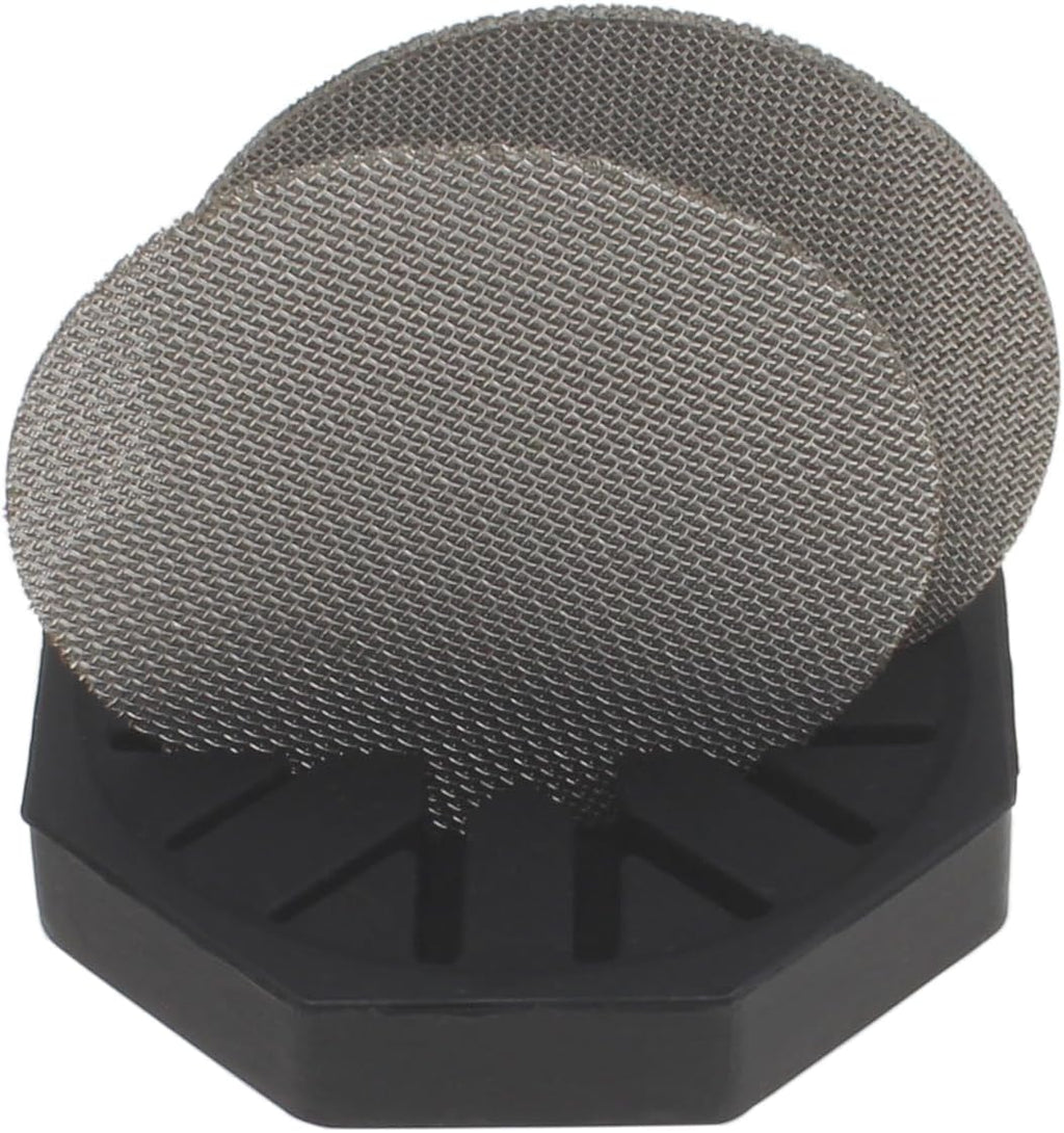 53.5mm Puck Screen Stainless Steel Espresso Puck Screen Coffee Filter Mesh with Silicone Holder Compatible with Espresso Machine 54mm Portafilter Basket (2pcs)