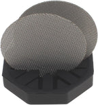 53.5mm Puck Screen Stainless Steel Espresso Puck Screen Coffee Filter Mesh with Silicone Holder Compatible with Espresso Machine 54mm Portafilter Basket (2pcs)