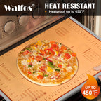 Walfos Marble Rolling Pin Set With Non Stick Silicone Pastry Mat, 16.5 Inch Dough Rolling Pins For Making Pizza, Tortillas And Cookies, Backing Rolling Pin For Pie Crust, Pizza, Pasta (Gray & White)