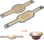 silicone baking mat Oval and Round-sourdough bread baking-supplies silicone bread sling bread making tools with Extra Long Handles, Easy and Stable to Transfer Sourdough Bread, Grey, Gray